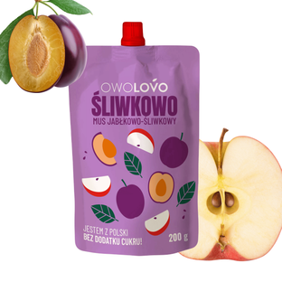 OWOLOVO Mus jabłko śliwka Śliwkowo 200g