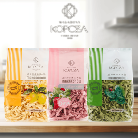 Makaron tagliatelle wstążka 6mm ręcznie robiony naturalny skład 400g