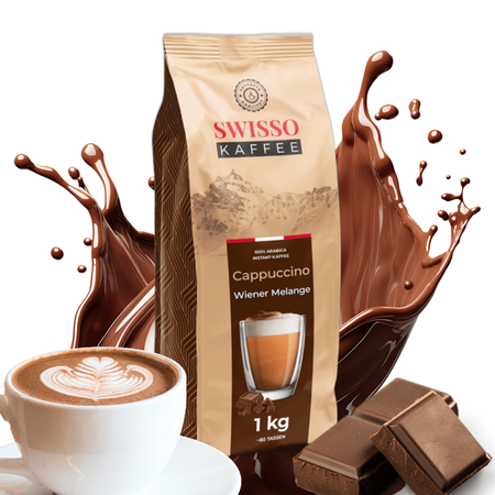 Kawa Cappuccino Wiener Melange czekoladowa Swisso Kaffee Premium 1kg