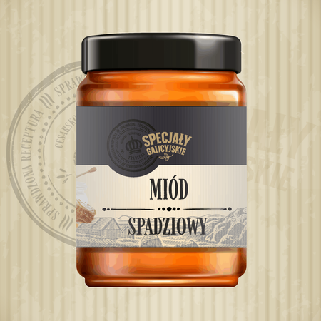 Miód Spadziowy naturalny premium polskie pasieki Specjały Galicyjskie 400g