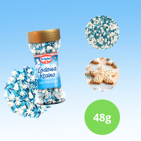 Dr Oetker Lodowa Kraina mix dekoracji świątecznych cukrowych 48g