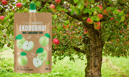 OWOLOVO Mus jabłkowy EKO Ekodobro 200g Bio