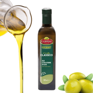 Oliwa Extra Vergine delikatna i uniwersalna włoska Coppini Classico 500ml