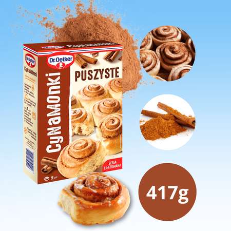 Dr Oetker Puszyste Cynamonki mieszanka świąteczny wypiek z cynamonem 417g
