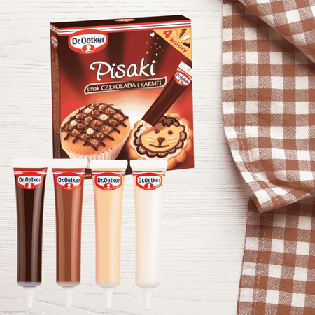 Dr Oetker pisaki cukrowe czekoladowe świąteczne 4 kolory do dekoracji 76g