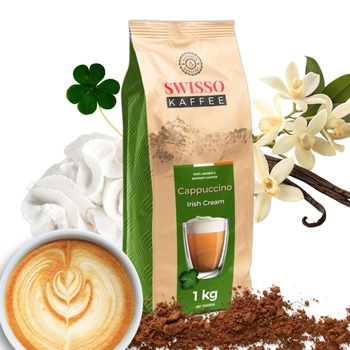 Kawa Cappuccino Irish Cream śmietanka wanilia kakao Swisso Kaffe 1kg