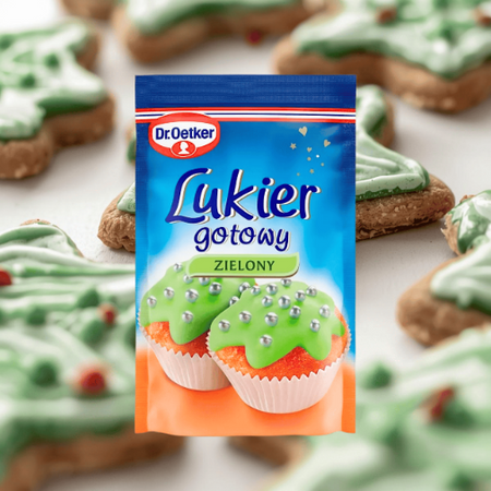 Dr Oetker lukier gotowy zielony dekoracyjny świąteczne wypieki 100g