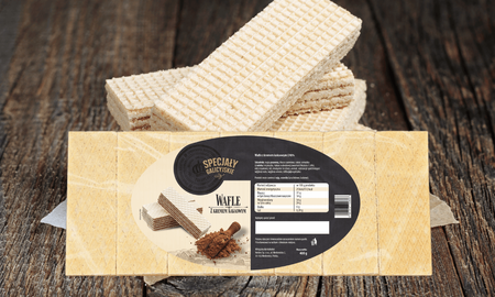 Ciastka Wafle przekładane kakaowe kruche domowe Specjały Galicyjskie 400g