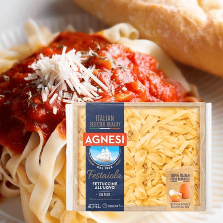Makaron wstążki z pszenicy durum włoski AGNESI Festaiola Fettuccine 250g
