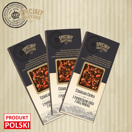 Czekolada Ciemna Chili Sól Morska premium Specjały Galicyjskie 85g