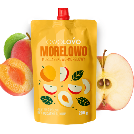 OWOLOVO Mus jabłkowo-morelowy Morelowo 200g