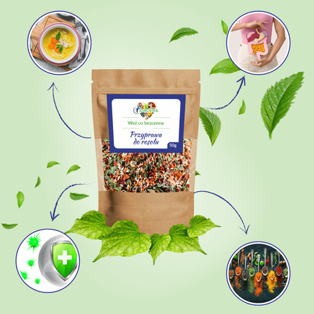 Przyprawa do rosołu bez soli naturalna mieszanka ziół Zdrovita 50g