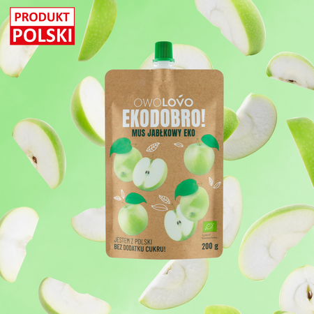 OWOLOVO Mus jabłkowy EKO Ekodobro 200g Bio