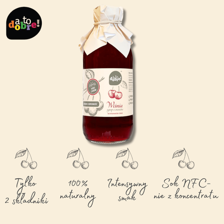 Syrop z wiśni A to dobre! Tradycyjny, naturalny smak, 330ml