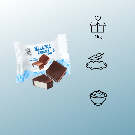 Cukierki pianki śmietankowe w polewie czekoladowej Mleczna Chmurka 1kg