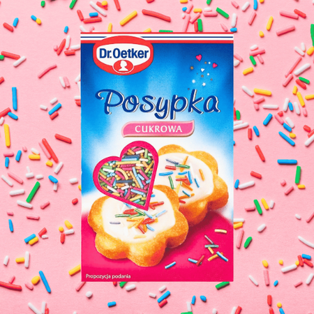 Dr. Oetker posypka cukrowa kolorowa dekoracja świąteczne wypieki 80g