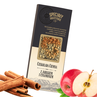 Czekolada Ciemna Jabłko Cynamon premium Specjały Galicyjskie 85g