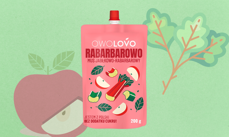 OWOLOVO Mus Rabarbarowy Rabarbarowo 200g