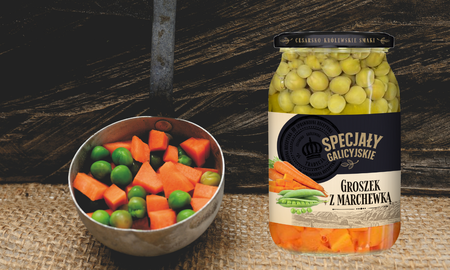 Groszek z Marchewką słoik domowe przetwory Specjały Galicyjskie 480g