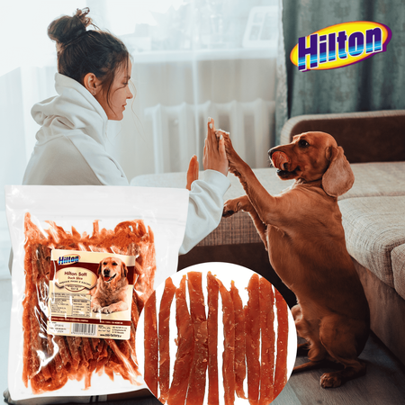 PRZYSMAK DLA PSA MIĘKKIE PASKI Z KACZKI HILTON 500G