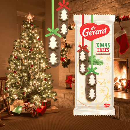 Ciastka kruche świąteczne choinki kakaowo śmietankowe Dr Gerard 170g