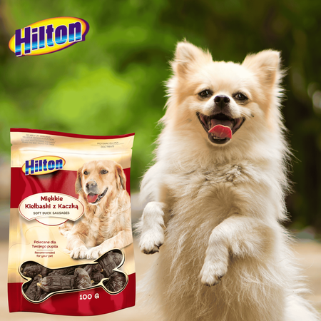 Przysmaki dla psa naturalny miękkie kiełbaski z kaczką Hilton 100g