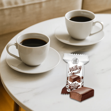 Cukierki z pianką o smaku kawowym mleczna chmurka Milky Clouds 1kg