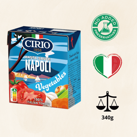Sos Napoli Vegetables włoski sos pomidorowo warzywny Castelli Cirio 340g