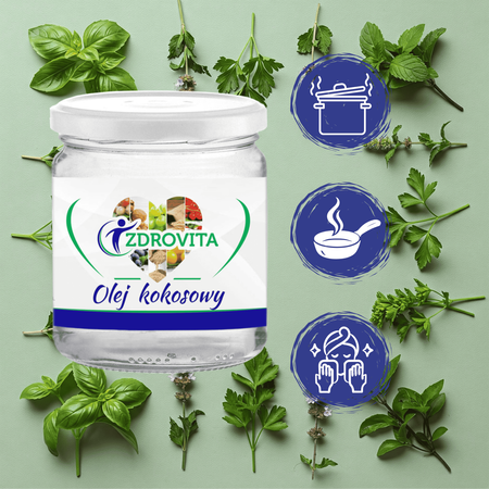 Olej Kokosowy ekologiczny naturalny Zdrovita 500ml