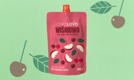 OWOLOVO Mus jabłkowo-wiśniowy Wiśniowo 200g