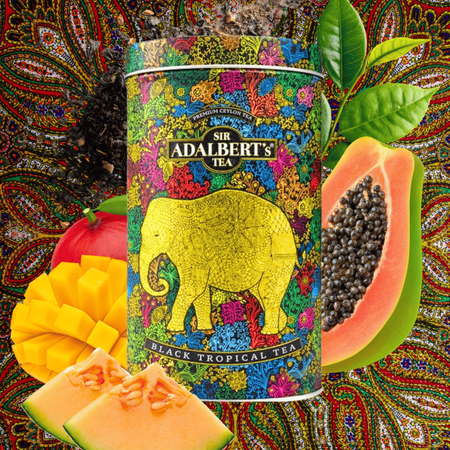 Adalbert’s Black Tea czarna herbata liściasta owoce tropikalne 110g