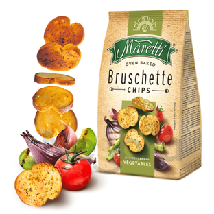 Bruschetta Mix Warzywny Chrupiące Pieczywo Grzanki Przekąska Maretti 70g