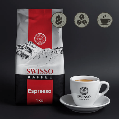 Kawa Ziarnista 100% Arabica 1kg –Swisso Kaffee Espresso - Aromatyczna