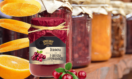 Konfitura Żurawina Gruszka Pomarańcza domowa Specjały Galicyjskie 200g