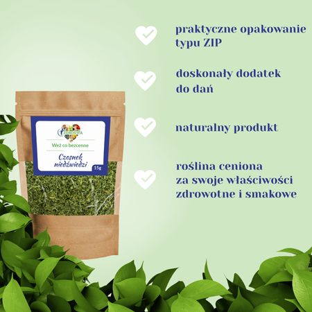 Czosnek Niedźwiedzi suszony naturalny przyprawa Zdrovita 15g