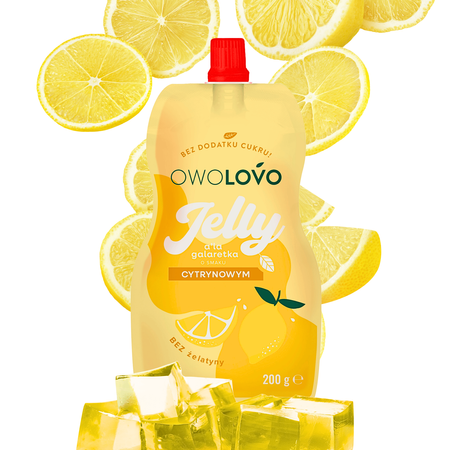 OWOLOVO Jelly galaretka w tubce jabłko cytryna deser bez cukru 200g