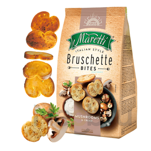 Bruschetta Grzyby w Śmietanie Grzanki Chrupka Przekąska Maretti 70g