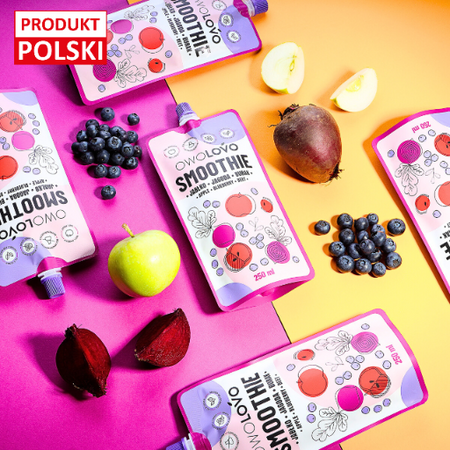 OWOLOVO Smoothie jabłko jagoda burak, 250ml