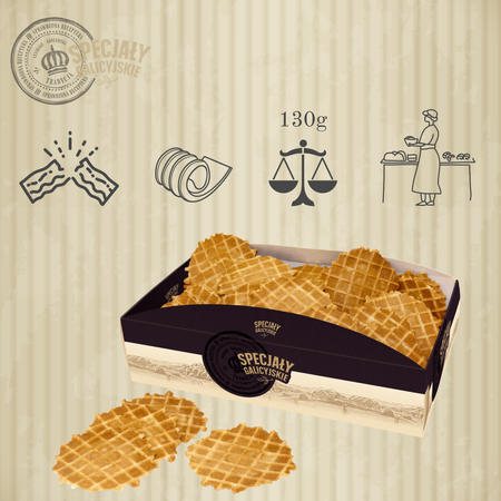 Ciastka Goferki z masłem 7% kruche domowe Specjały Galicyjskie 130g