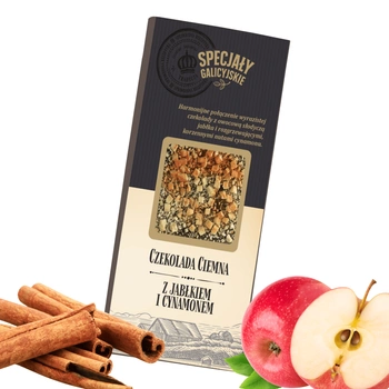 Czekolada Ciemna Jabłko Cynamon premium Specjały Galicyjskie 85g