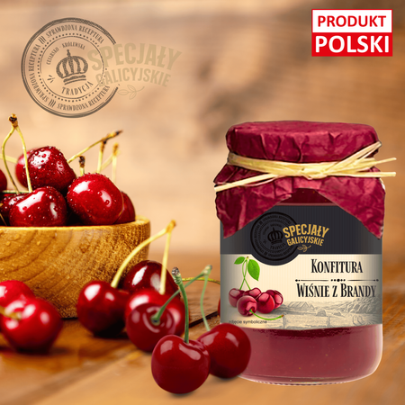 Konfitura Wiśnia z Brandy premium Specjały Galicyjskie 200g