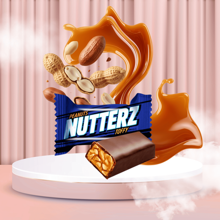 Cukierki toffi z orzeszkami ziemnymi Nutters Flying Cow duże opakowanie 1kg