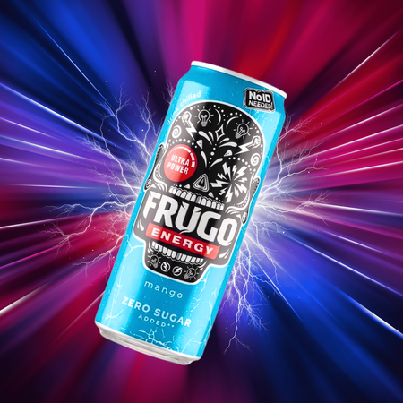 FRUGO ENERGY Mango Zero Sugar – napój energetyczny energy drink 330 ml