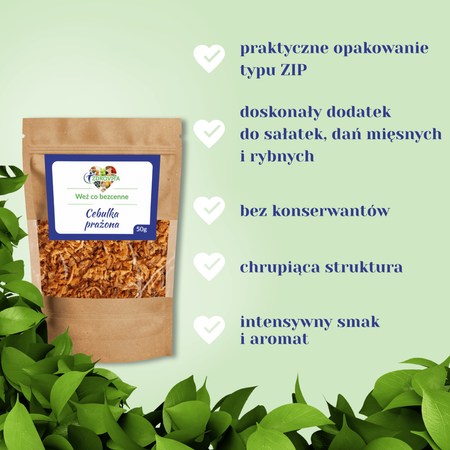 Cebulka Prażona chrupiąca naturalna dodatek do potraw Zdrovita 50g