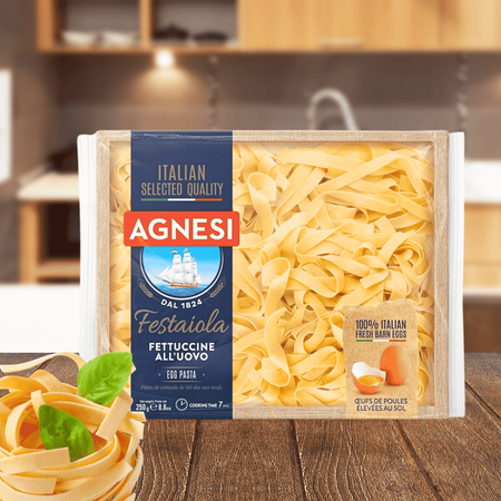 Makaron wstążki z pszenicy durum włoski AGNESI Festaiola Fettuccine 250g