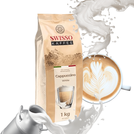Kawa Cappuccino White mleczne z pianką Swisso Kaffe Wysoka Jakość 1kg