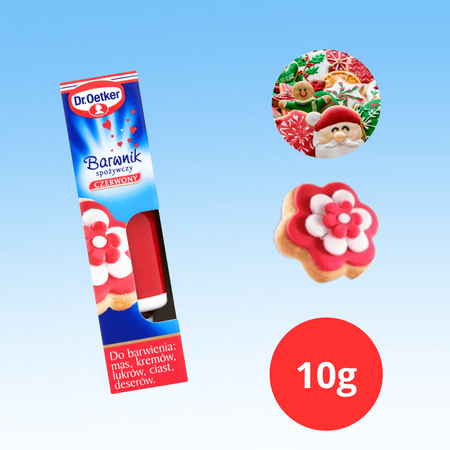 Dr Oetker barwnik spożywczy czerwony do ciast kremów i mas cukrowych 10g