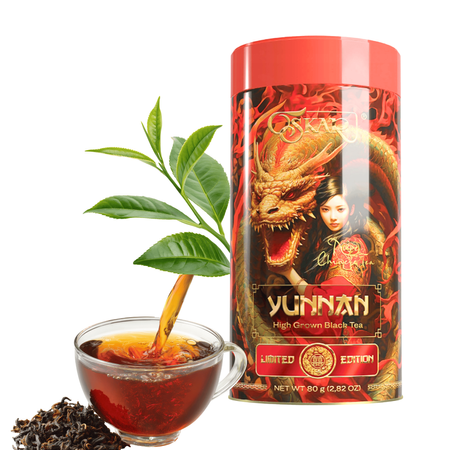 Herbata czarna liściasta chińska ekskluzywna puszka Oskar Yunnan 80g