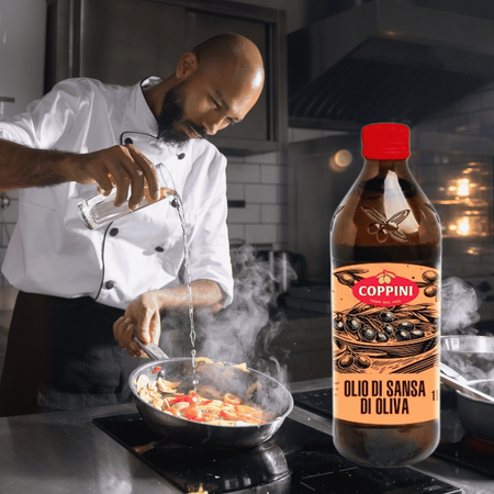 Oliwa z oliwek do smażenia i gotowania Olio di Sansa di Oliva Coppini 1L