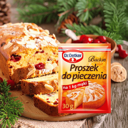Dr Oetker proszek do pieczenia duża porcja świąteczne ciasta 30g